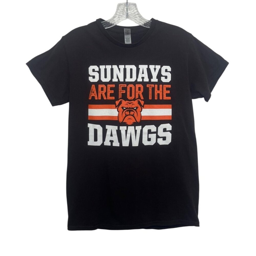 Sundays‎ Are For The Dawgs Cleveland Browns Tshirt Small Brown Graphic Fanwear